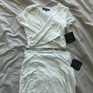 Lulus By Your Side Ivory Two Piece Dress Size M